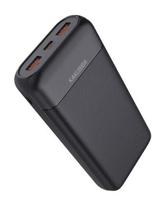 Kakusiga 20000 mAh Hızlı Şarj Micro Type C - USB Powerbank Siyah