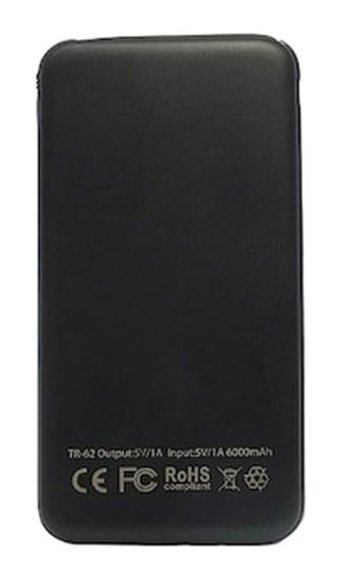 Cepium Tr 62 6000 mAh Mini USB Powerbank Siyah