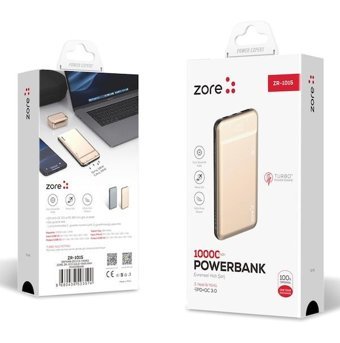 UnDePlus Zr-1015 10000 mAh Hızlı Şarj Mıknatıslı Micro Lightning - Type C - USB Powerbank Altın