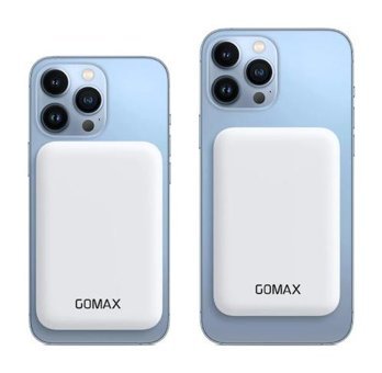 Gomax 10000 mAh Hızlı Şarj Mıknatıslı Micro USB Kablosuz Powerbank Beyaz