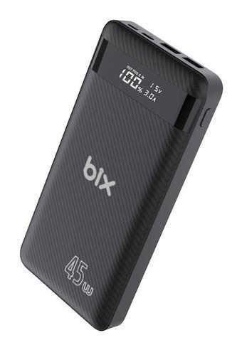 Bix 20000 mAh Hızlı Şarj Type C Powerbank Siyah