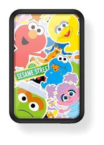 Casebang Sesame Street 6000 mAh Hızlı Şarj Mıknatıslı Mini USB Kablosuz Powerbank Siyah