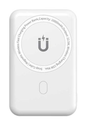 Wiwu Sc10000 10000 mAh Hızlı Şarj Mıknatıslı Micro Type C - USB Kablosuz Powerbank Beyaz