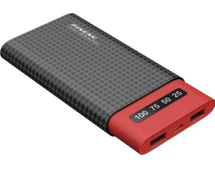 Pineng 10000 mAh Hızlı Şarj Micro Type C - USB Powerbank Gri - Siyah