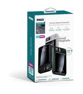 Phixi Force Pw5 5000 mAh Hızlı Şarj Mıknatıslı Type C Powerbank Beyaz