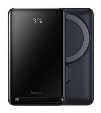 Baseus 10000 mAh Hızlı Şarj Mıknatıslı Type C Kablosuz Powerbank Siyah