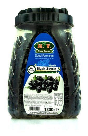 Hakan Yıldırım Az Tuzlu Siyah Zeytin Pet Kavanoz 1.3 kg