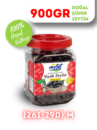 Mytat Tuzlu Salamura Gemlik Siyah Zeytin Pet Kavanoz 900 gr