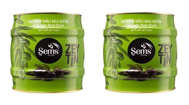 Şems Az Tuzlu Sele Siyah Zeytin Teneke 2x2 kg