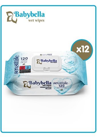 Babybella Ocean Yenidoğan 120 0 Yaprak 12'li Islak Mendil