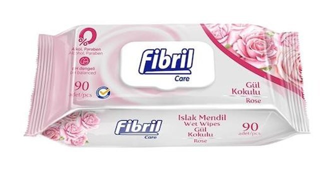 Fibril Gül Kokulu 90 Yaprak Islak Mendil