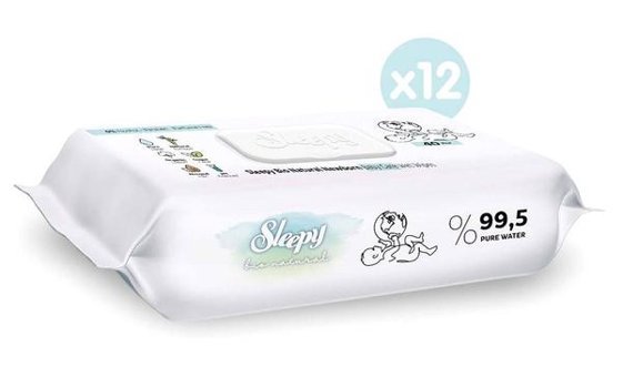 Sleepy Bio Natural Yenidoğan 40 Yaprak 12'li Islak Mendil