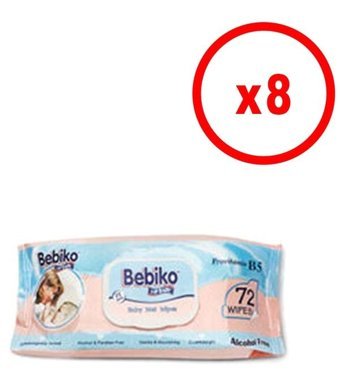 Bebiko 72 Yaprak 8'li Islak Mendil