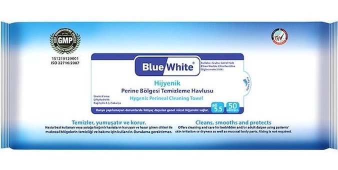 Blue White Hijyenik 50 Yaprak 6'lı Islak Mendil