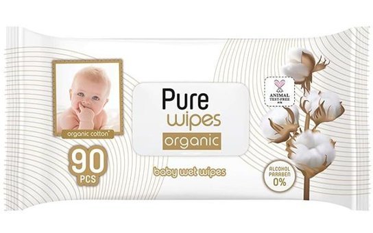 Pure Baby Wipes Organik 90 Yaprak 3'lü Islak Mendil