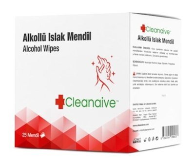 Cleanaive 25 Yaprak Islak Mendil