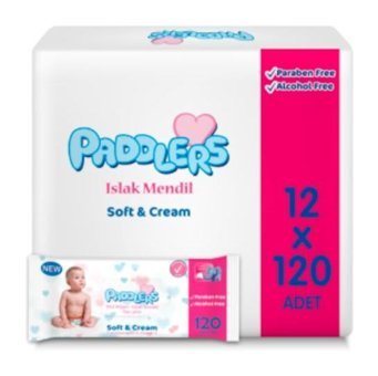 Paddlers Soft & Cream 120 Yaprak 12'li Islak Mendil