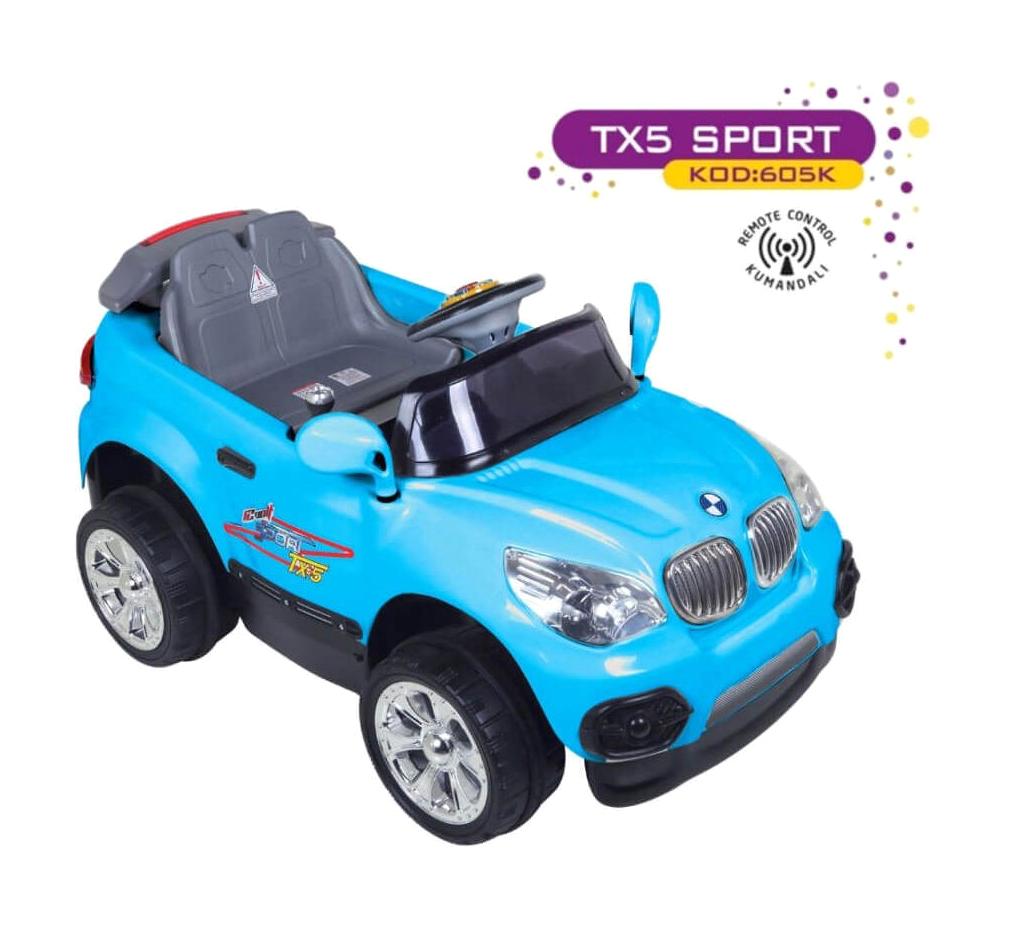 Aliş Toys Tx-5 Sport 12 V Üstü Açık Tek Kişilik Akülü Araba Mavi