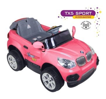 Aliş Toys 12 V Üstü Açık Tek Kişilik Akülü Araba Pembe