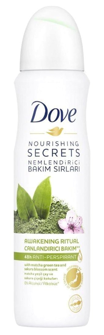 Dove Matcha Pudralı Ter Önleyici Antiperspirant Sprey Kadın Deodorant 24x150 ml