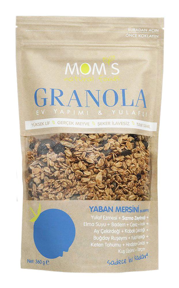 Mom's Natural Foods Yaban Mersinli Granola 360 gr