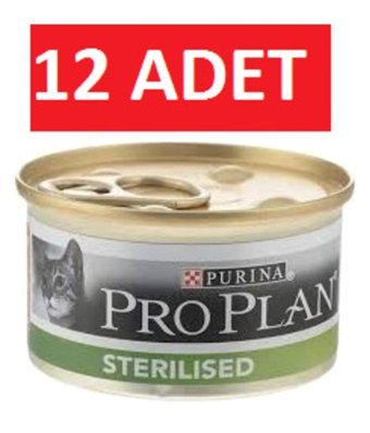 Pro Plan Sterilised Kısırlaştırılmış Somonlu Ezme Yetişkin Yaş Kedi Maması 12x85 gr