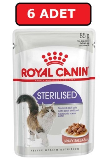 Royal Canin Sterilised Gravy Pouch Kısırlaştırılmış Yetişkin Yaş Kedi Maması 6x85 gr