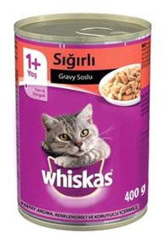 Whiskas Sığır Eti Soslu Yetişkin Yaş Kedi Maması 12x400 gr