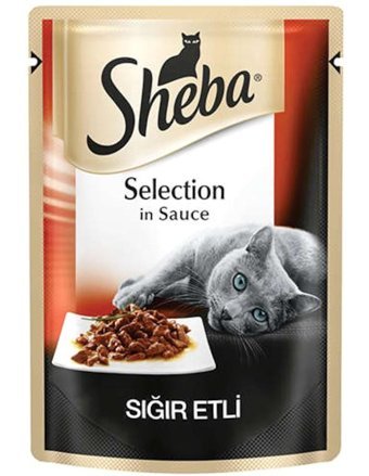 Sheba Selection Sığır Eti Yetişkin Yaş Kedi Maması 12x85 gr