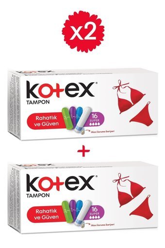 Kotex Süper Tampon 2x16'lı