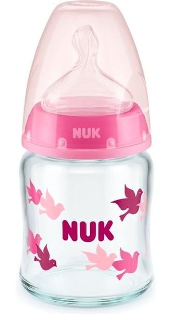 Nuk Fc Plus Silikon Yenidoğan 0-6 Ay Desenli Pembe Biberon 120 ml