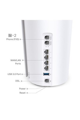 Tp-Link Deco X73-DSL 4 Port Dual Band 4804 Mbps Kablosuz VDSL2 Profile 35b Modem