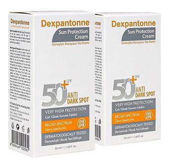 Dexpantonne 50 Faktör Tüm Ciltler İçin Leke Karşıtı Nemlendirici Suya Dayanıklı Yüz ve Vücut Güneş Kremi 2x50 ml