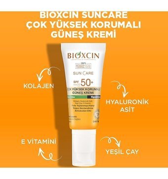 Bioxin Sun Care Renkli 50 Faktör Yağlı Ciltler İçin Leke Karşıtı Nemlendirici Yağsız Suya Dayanıklı Yüz ve Vücut Güneş Kremi 50 ml