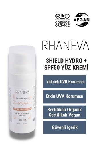 Rhaneva 50 Faktör Tüm Ciltler İçin Nemlendirici Suya Dayanıklı Yüz Güneş Kremi 50 ml