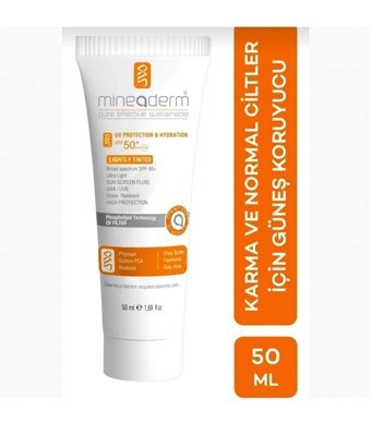 Mineaderm Protectıon 50 Faktör Tüm Ciltler İçin Leke Karşıtı Nemlendirici Yağsız Suya Dayanıklı Yüz ve Vücut Güneş Kremi 50 ml