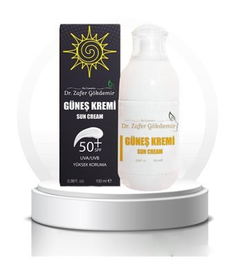 Dr Zafer Gökdemi̇r Sun Cream 50 Faktör Tüm Ciltler İçin Leke Karşıtı Nemlendirici Yağsız Suya Dayanıklı Yüz ve Vücut Güneş Kremi 100 ml