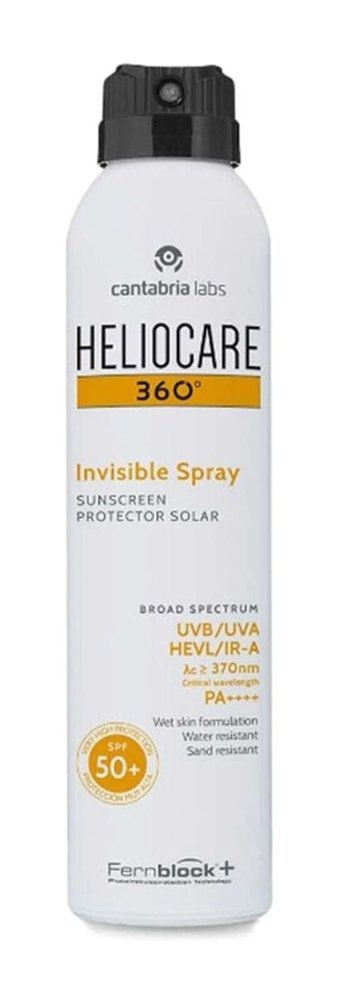 Cantabria Labs Heliocare 360 Invisible 50 Faktör Tüm Ciltler İçin Leke Karşıtı Nemlendirici Yağsız Suya Dayanıklı Yüz ve Vücut Güneş Kremi 200 ml