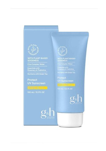 G&H Protect Uv 50 Faktör Tüm Ciltler İçin Leke Karşıtı Nemlendirici Aydınlatıcı Yağsız Suya Dayanıklı Yüz Ve Vücut Güneş Kremi 100 ml