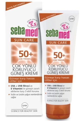 Sebamed Sun Care 50 Faktör Tüm Ciltler İçin Leke Karşıtı Nemlendirici Yağsız Suya Dayanıklı Yüz ve Vücut Güneş Kremi 50 ml