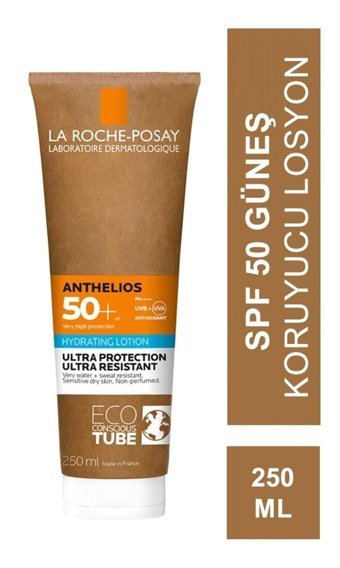 La Roche Posay 50 Faktör Tüm Ciltler İçin Leke Karşıtı Nemlendirici Yağsız Suya Dayanıklı Yüz ve Vücut Güneş Kremi 250 ml