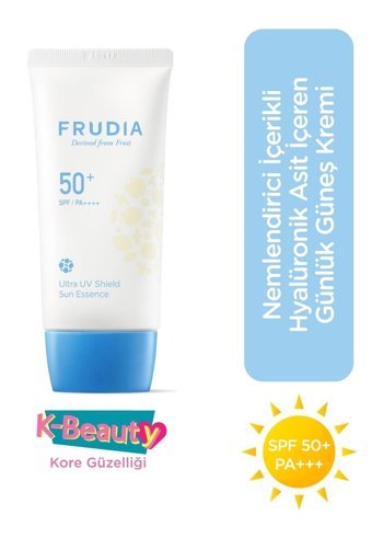 Frudia Ultra Uv Shield Sun Essence 50 Faktör Tüm Ciltler İçin Nemlendirici Suya Dayanıklı Yüz Güneş Kremi 50 ml