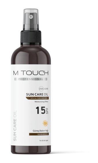 Mtouch Sun Care 15 Faktör Tüm Ciltler İçin Leke Karşıtı Nemlendirici Yağsız Suya Dayanıklı Yüz ve Vücut Güneş Kremi 200 ml