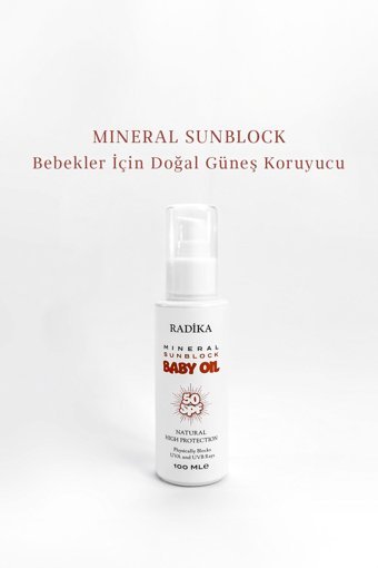 Radika Aromatherapy Mineral Sunblock 50 Faktör Tüm Ciltler İçin Leke Karşıtı Nemlendirici Yağsız Suya Dayanıklı Yüz ve Vücut Güneş Kremi 50 ml