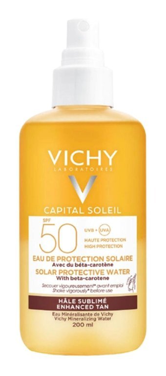 Vichy Capıtal Soleıl 50 Faktör Tüm Ciltler İçin Leke Karşıtı Nemlendirici Yağsız Suya Dayanıklı Yüz ve Vücut Güneş Kremi 200 ml