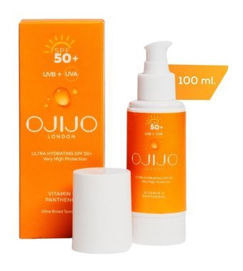 Ojijo London 50 Faktör Tüm Ciltler İçin Nemlendirici Suya Dayanıklı Yüz Güneş Kremi 100 ml