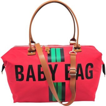 Babysi Baby Bag Su Geçirmez Fermuarlı Paraşutsoft Bebek Kol Çantası Kırmızı