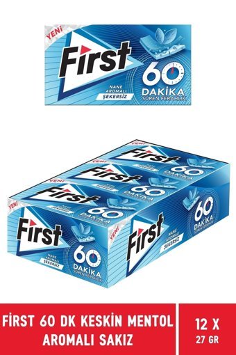 First 60 Dakika Naneli Sakız 12 Adet