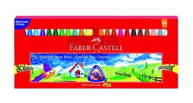 Faber-Castell Silinebilir Wax Crayon 25 Li Pastel Boya