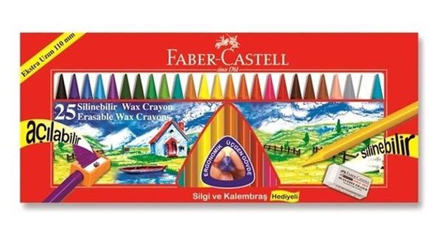 Faber-Castell 25 Li Silinebilir Wax Crayon Pastel Boya